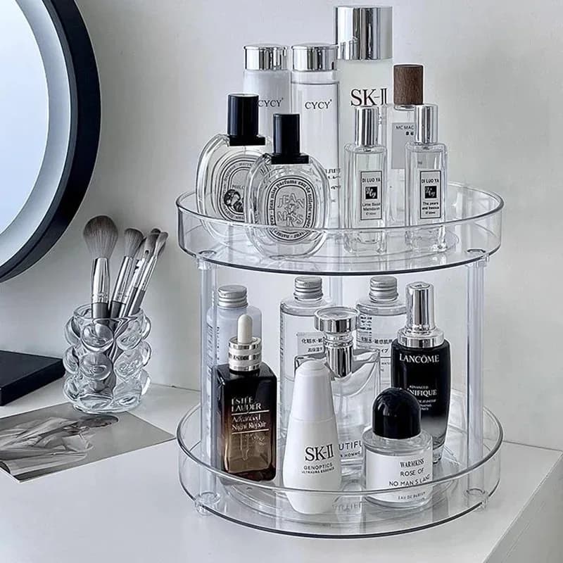 Organizador giratório 360° para perfumes e cosméticos