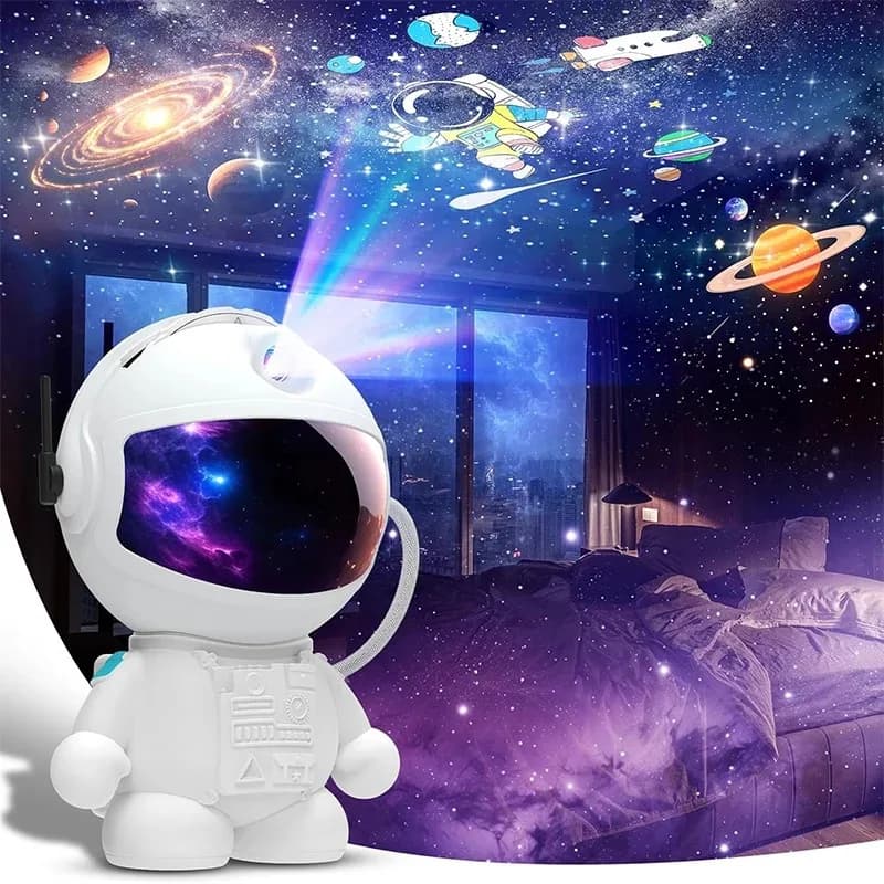 Projetor de galáxia astronauta com 12 imagens