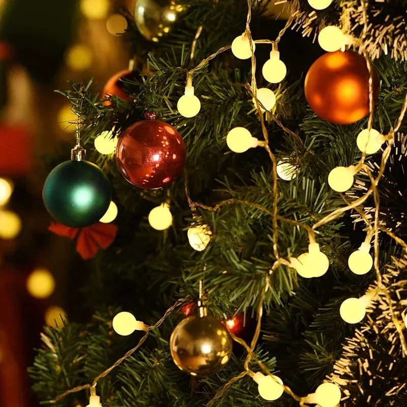 Varal de luzes de bolinha 10 m com 80 LEDs