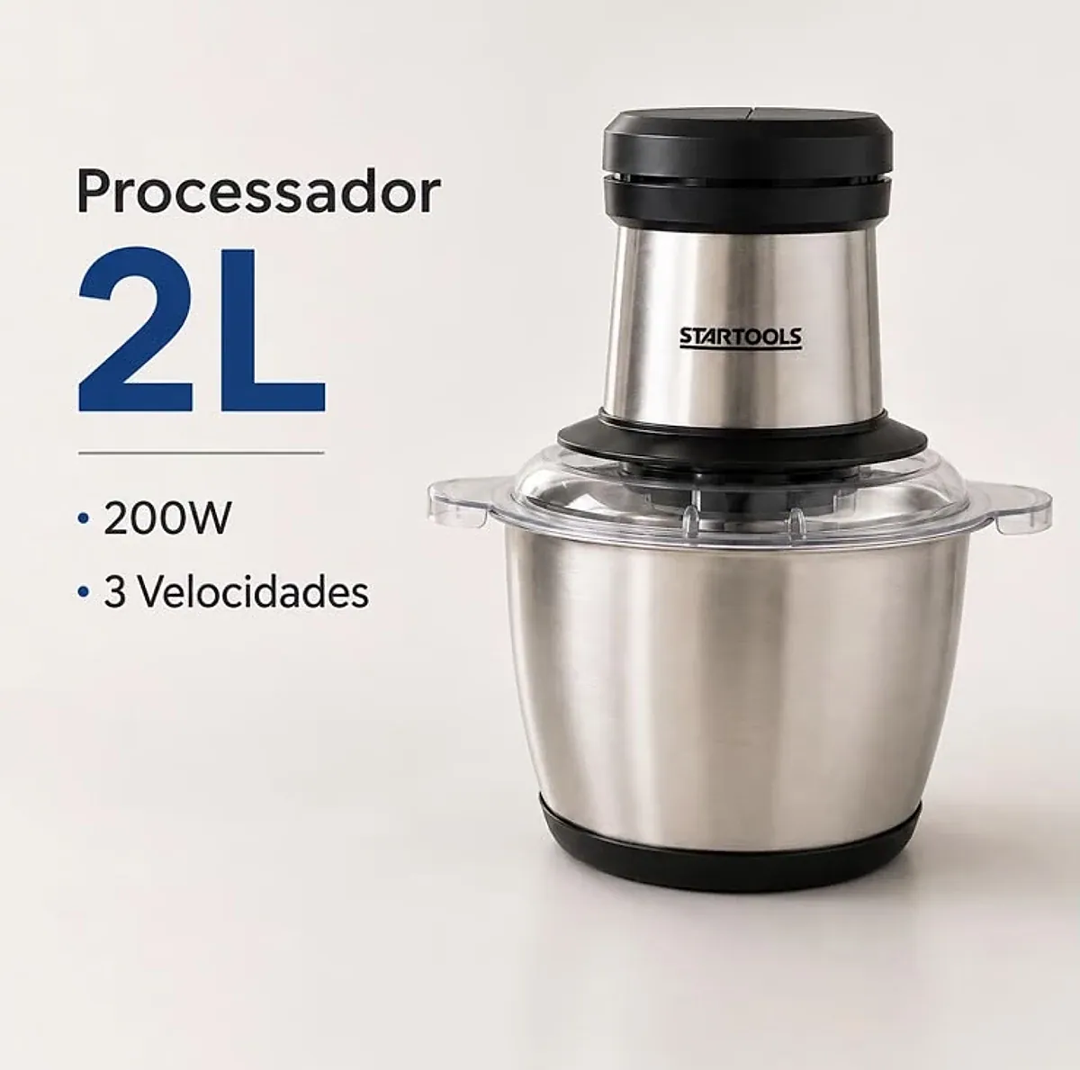 Kit cozinha 3 em 1 Startools: chaleira elétrica 2 L, processador 2 L e sanduicheira grill, foto 4
