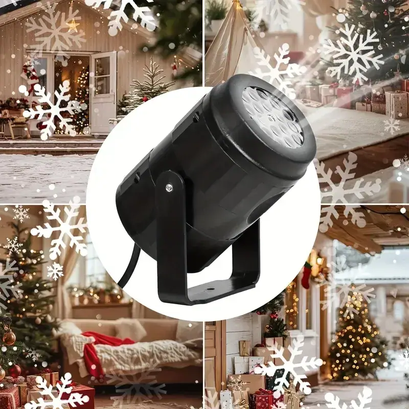 Projetor de Natal LED de flocos de neve para parede, fachada e jardim, foto 4